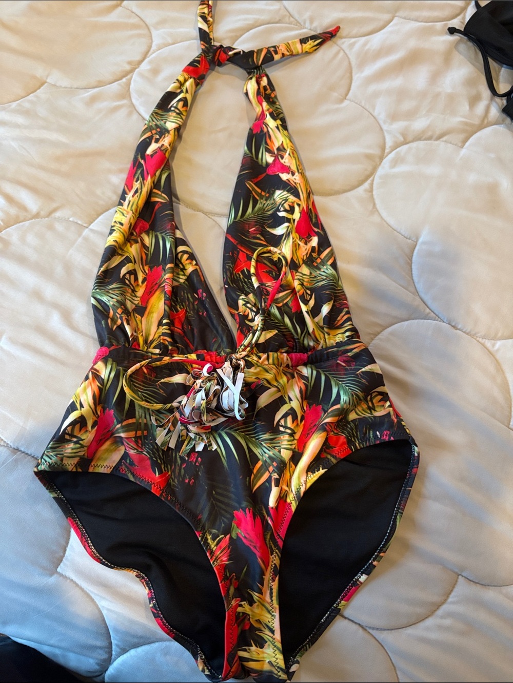 Missguided Floral One Piece Bathing Suit